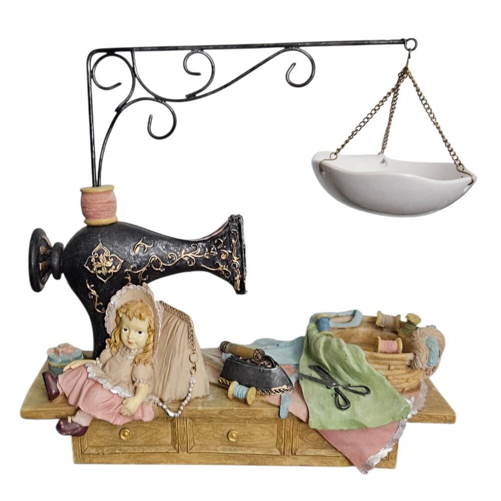 Yankee Candle Discontinued Sewing Machine Tea Light Holder Seamstress Decor